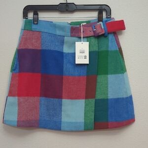 Free Assembly Colorful Plaid Women's Skirt Size 4